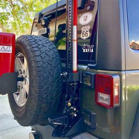 img 1 attached to Держатель высокого домкрата OMOTOR Off-Road Tailgate для Jeep Wrangler JK 2007-2018 (держатель высокого домкрата для задней двери JK)