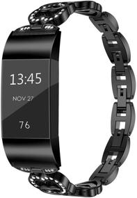 img 4 attached to Wekin Replacement Metal Bands Compatible For Fitbit Charge 2 And Charge 2 HR Wearable Technology for Accessories