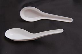 img 1 attached to 🍽️ Chinese Plastic Disposable Dining Spoons: Convenient Eating Utensils for Any Occasion