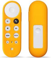 wasserstein silicone skin compatible with chromecast with google tv remote control - protective cover for your remote control (yellow) logo