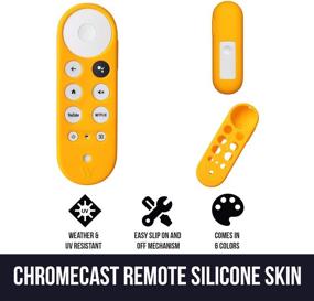 img 3 attached to Wasserstein Silicone Skin Compatible With Chromecast With Google TV Remote Control - Protective Cover For Your Remote Control (Yellow)