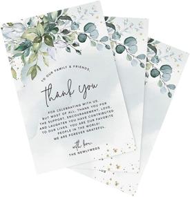 img 4 attached to 💌 Bliss Collections 4x6 Wedding Place Setting Thank You Cards - Pack of 50, Greenery Watercolor - Made in the USA