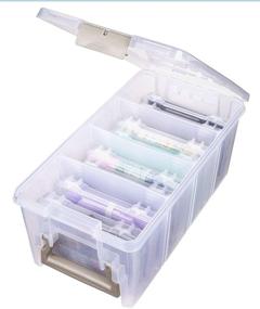 img 2 attached to 📸 ArtBin Semi Satchel Photo & Craft Organizer Set with 8 Plastic Storage Cases - Large Box, Clear, 0