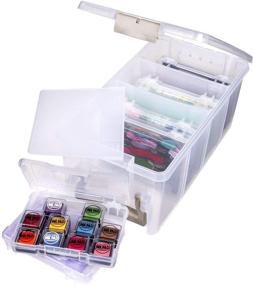 img 1 attached to 📸 ArtBin Semi Satchel Photo & Craft Organizer Set with 8 Plastic Storage Cases - Large Box, Clear, 0