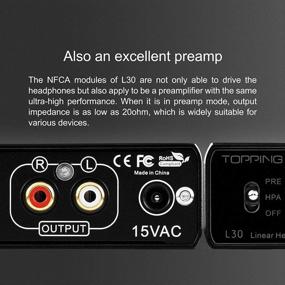 img 2 attached to Topping L30 Linear Headphone Amplifier NFCA 3500mWx3500mW HiFi Stereo Home Audio Amplifier Earphone Amps Desktop Preamplifier - Blue (New Version)