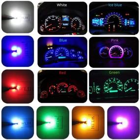 img 2 attached to 🔵 WLJH 74 LED Bulb Dash Lights Mini T5 2721 27 37 286 Wedge PC74 Twist Socket Automotive Instrument Panel Gauge Light Kits Cluster Shift Indicator Interior Bulbs 12V Blue - Pack of 20 - Improved SEO