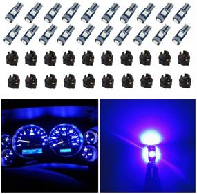 img 4 attached to 🔵 WLJH 74 LED Bulb Dash Lights Mini T5 2721 27 37 286 Wedge PC74 Twist Socket Automotive Instrument Panel Gauge Light Kits Cluster Shift Indicator Interior Bulbs 12V Blue - Pack of 20 - Improved SEO