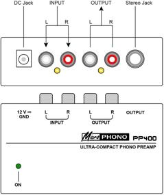 img 3 attached to 🎵 Фоно Преамп для Винилового Проигрывателя - Компактный Электронный Стереофонический Предусилитель с RCA Входом, RCA/TRS Выходом, Минимальным Уровнем Шума, В комплекте 12V Адаптер Питания (PP400)
