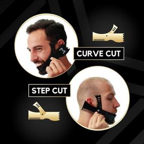 img 2 attached to 🧔 Beard Shaping Tool with Adjustable Comb and Styling Template - Ultimate Beard Lineup Tool & Edger for Men with Unique Personality - Compatible with All Electric Trimmers, Razors, and Clippers – Includes B0NUS Round-Edge Scissors