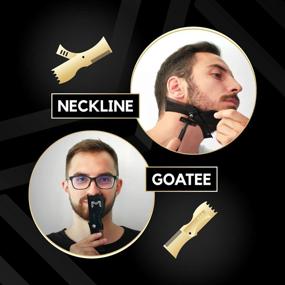 img 1 attached to 🧔 Beard Shaping Tool with Adjustable Comb and Styling Template - Ultimate Beard Lineup Tool & Edger for Men with Unique Personality - Compatible with All Electric Trimmers, Razors, and Clippers – Includes B0NUS Round-Edge Scissors