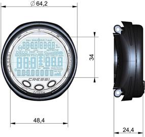 img 3 attached to 🤿 Cressi Giotto Diving Computer, Black/White
