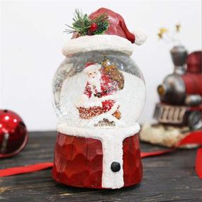 img 1 attached to 🎅 Musical Christmas Santa Figurine Water Ball Snow Globe Glitter Ornament Decoration - Plays We Wish You a Merry Christmas