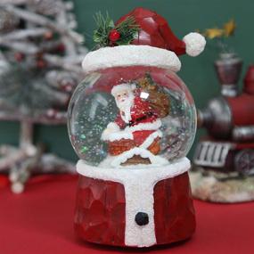 img 2 attached to 🎅 Musical Christmas Santa Figurine Water Ball Snow Globe Glitter Ornament Decoration - Plays We Wish You a Merry Christmas
