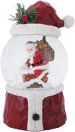 🎅 musical christmas santa figurine water ball snow globe glitter ornament decoration - plays we wish you a merry christmas логотип
