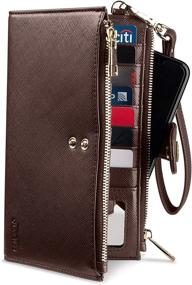 img 3 attached to Womens Luxury Blocking Bifold Saffiano Women's Handbags & Wallets and Wallets