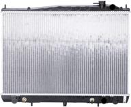 enhanced cooling efficiency: tyc 2215 compatible with nissan frontier 1-row plastic aluminum replacement radiator logo