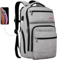 ultimate grey backpack: 🎒 durable business backpack with laptop protection logo