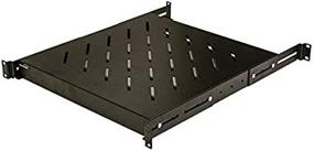 img 3 attached to 📦 NavePoint 1U 19-Inch Fixed 4-Post Rack Mount Server Shelf – Black, Adjustable Depth: 18-29 Inches