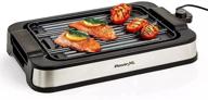 🔥 powerxl premium indoor electric grill: smokeless bbq with authentic grill marks, multipurpose countertop griddle, dishwasher-safe, rapid heat, non-stick coating логотип