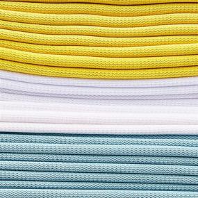 img 3 attached to 🧽 24-Pack Amazon Basics Microfiber Glass Fabric Cleaning Cloth - Blue, Yellow, and White