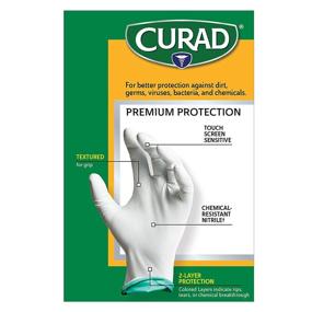 img 2 attached to 🧤 CURAD Shield Nitrile Exam Gloves: Superior Quality and Reliable Protection (50 Count)