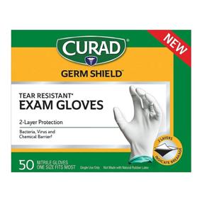 img 1 attached to 🧤 CURAD Shield Nitrile Exam Gloves: Superior Quality and Reliable Protection (50 Count)