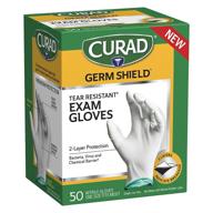 🧤 curad shield nitrile exam gloves: superior quality and reliable protection (50 count) logo