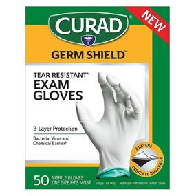 img 3 attached to 🧤 CURAD Shield Nitrile Exam Gloves: Superior Quality and Reliable Protection (50 Count)