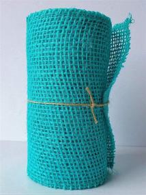 img 1 attached to 🎀 15ft Teal Jute Burlap Ribbon - 5.5-inch Width