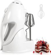 🥚 electric hand mixer with turbo egg separator, 5-speed kitchen handheld mixer, includes 4 stainless steel accessories for effortless whipping, mixing, cakes, cookies, cream, batters логотип