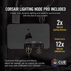 img 1 attached to 🌈 Corsair LL Series LL120 RGB 120mm Dual Light Loop RGB LED PWM Fan 3 Pack + Lighting Node Pro (CO-9050072-WW)