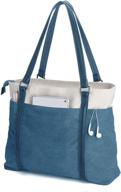 👜 lightweight splice canvas women's laptop tote bag for work - 15.6 inch handbag purse logo