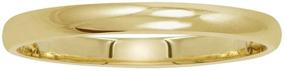 img 3 attached to 💍 Stylish 14K Yellow or White Gold Plain Wedding Band for Women - Sizes 4-8 1/2