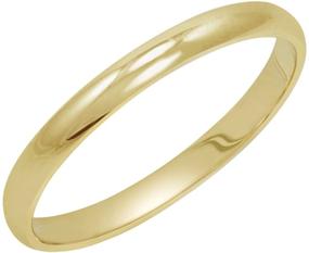 img 2 attached to 💍 Stylish 14K Yellow or White Gold Plain Wedding Band for Women - Sizes 4-8 1/2