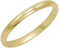 💍 stylish 14k yellow or white gold plain wedding band for women - sizes 4-8 1/2 logo