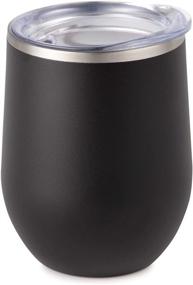 img 3 attached to 🍷 Maars Bev Stainless Steel Stemless Wine Glass Tumbler with Lid - Vacuum Insulated 12 oz Cup: Spill Proof, Travel Friendly, Matte Black Smooth