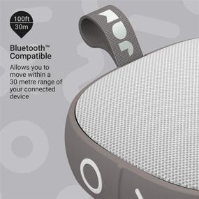 img 3 attached to 🚿 Висячий моно 5W Душевой Bluetooth динамик – 12 часов воспроизведения, водонепроницаемый, пылезащитный рейтинг IP67, дизайн ударопрочный – Встроенный динамикофон, порт Aux-In, интегрированный USB – Серый