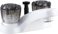 🚿 dura faucet df-pl720s-wt rv bathroom faucet with smoked acrylic knobs, shower hose diverter - white logo