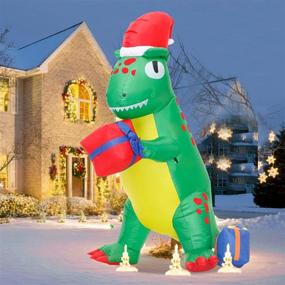 img 2 attached to Ushomin Christmas Inflatable Dinosaur Decorations