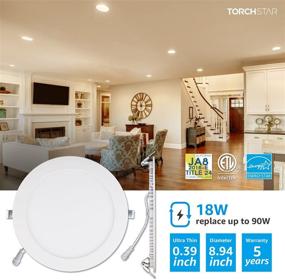 img 3 attached to E-Star Series Slim LED Recessed Lighting 8 Inch - TORCHSTAR Industrial Electrical, Featuring Convenient J-Box