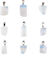 24pcs irregular synthetic opalite gemstone pendants - healing quartz charms for necklace, earring, and bracelet jewelry making - pandahall logo