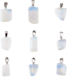 img 4 attached to 24pcs Irregular Synthetic Opalite Gemstone Pendants - Healing Quartz Charms for Necklace, Earring, and Bracelet Jewelry Making - Pandahall