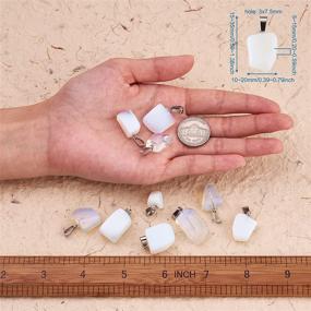 img 3 attached to 24pcs Irregular Synthetic Opalite Gemstone Pendants - Healing Quartz Charms for Necklace, Earring, and Bracelet Jewelry Making - Pandahall