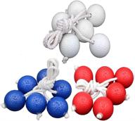 ➕ upgrade your ladder toss game with qtimal replacement ladder balls - 9 pack, tournament quality bolos bolas with real golf balls in 3 vibrant colors logo