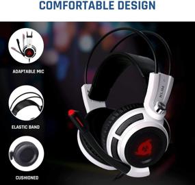 img 3 attached to 🎧 KLIM Puma - USB Gaming Headset with Mic - 7.1 Surround Sound Audio - Integrated Vibrations - Ideal for PC and PS4 Gaming - Latest 2021 Edition - White