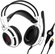 🎧 klim puma - usb gaming headset with mic - 7.1 surround sound audio - integrated vibrations - ideal for pc and ps4 gaming - latest 2021 edition - white логотип