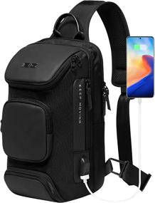 img 4 attached to JUMO CYLY Crossbody Backpack: Sleek, Water Resistant Design for Ultimate Convenience