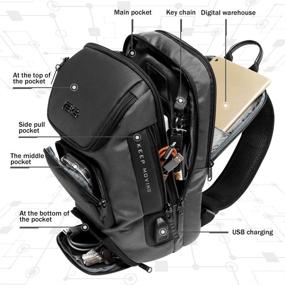 img 3 attached to JUMO CYLY Crossbody Backpack: Sleek, Water Resistant Design for Ultimate Convenience