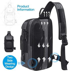 img 1 attached to JUMO CYLY Crossbody Backpack: Sleek, Water Resistant Design for Ultimate Convenience