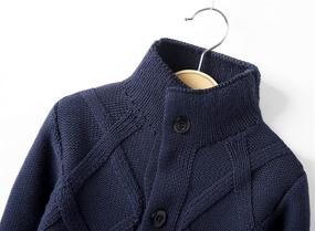 img 2 attached to 🧥 Boys' Turtleneck Diamond Cardigan Outerwear Sweaters by Cardigans